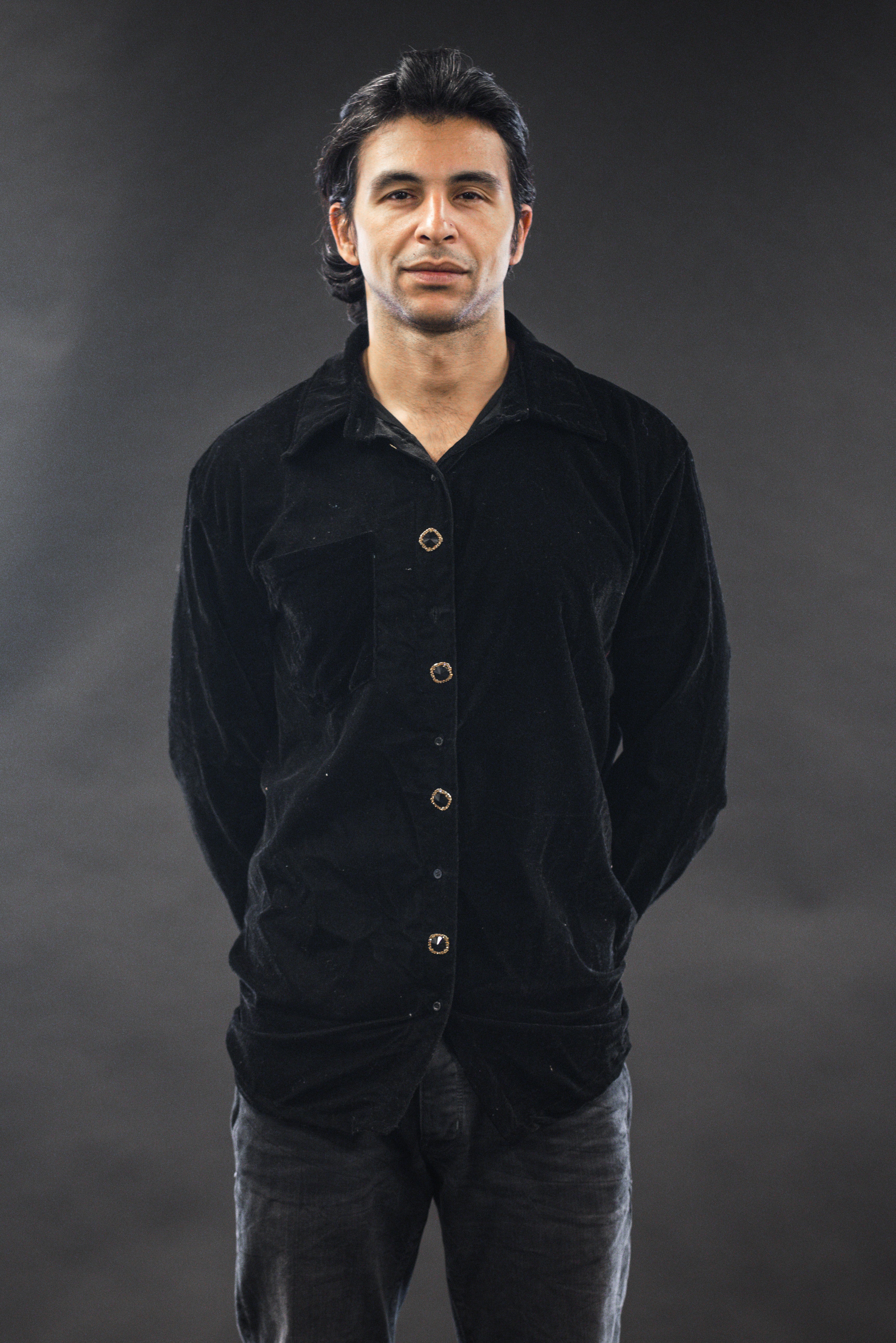 Black Velvet Shirt - Men's