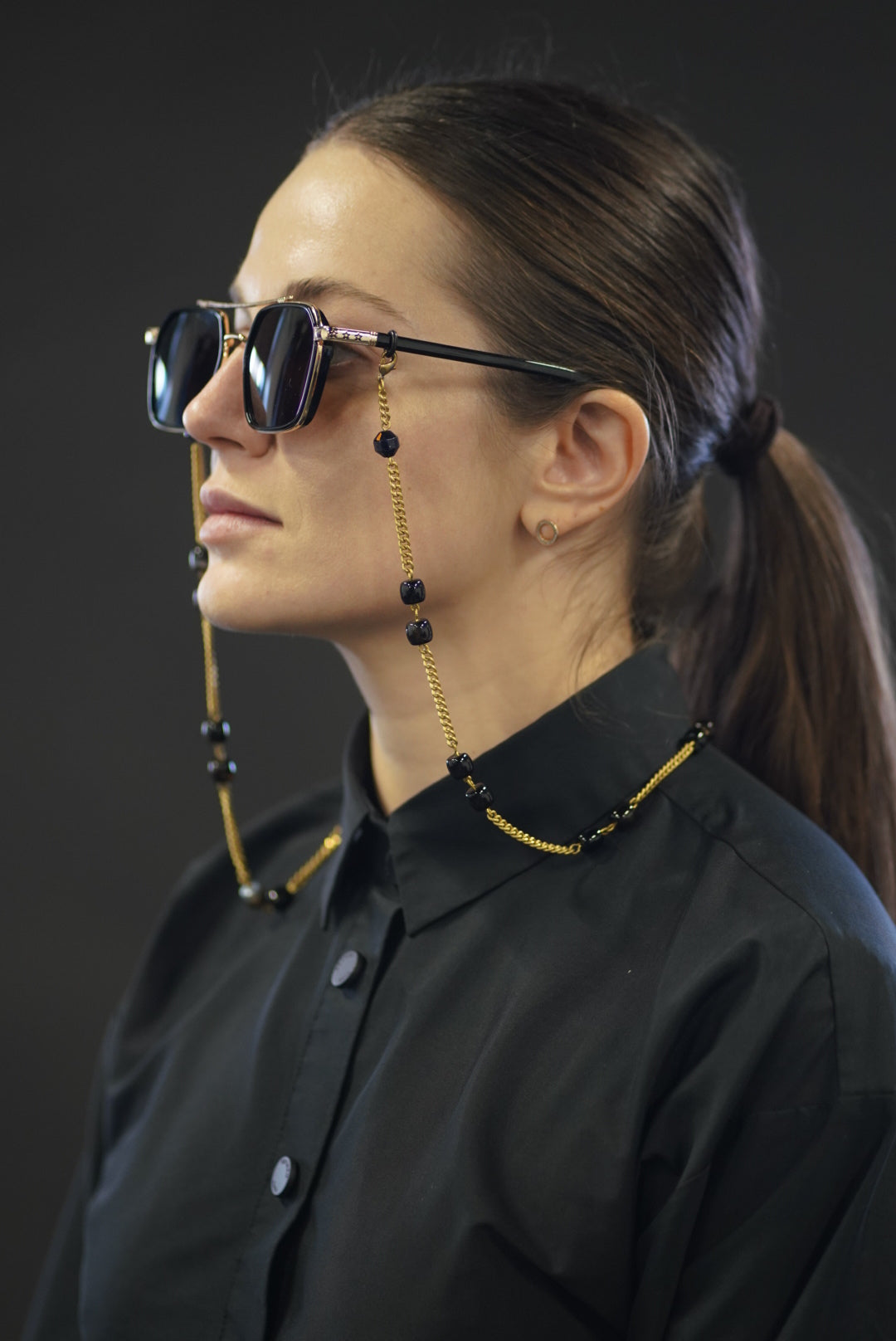 Black Onyx Sunglasses Chain