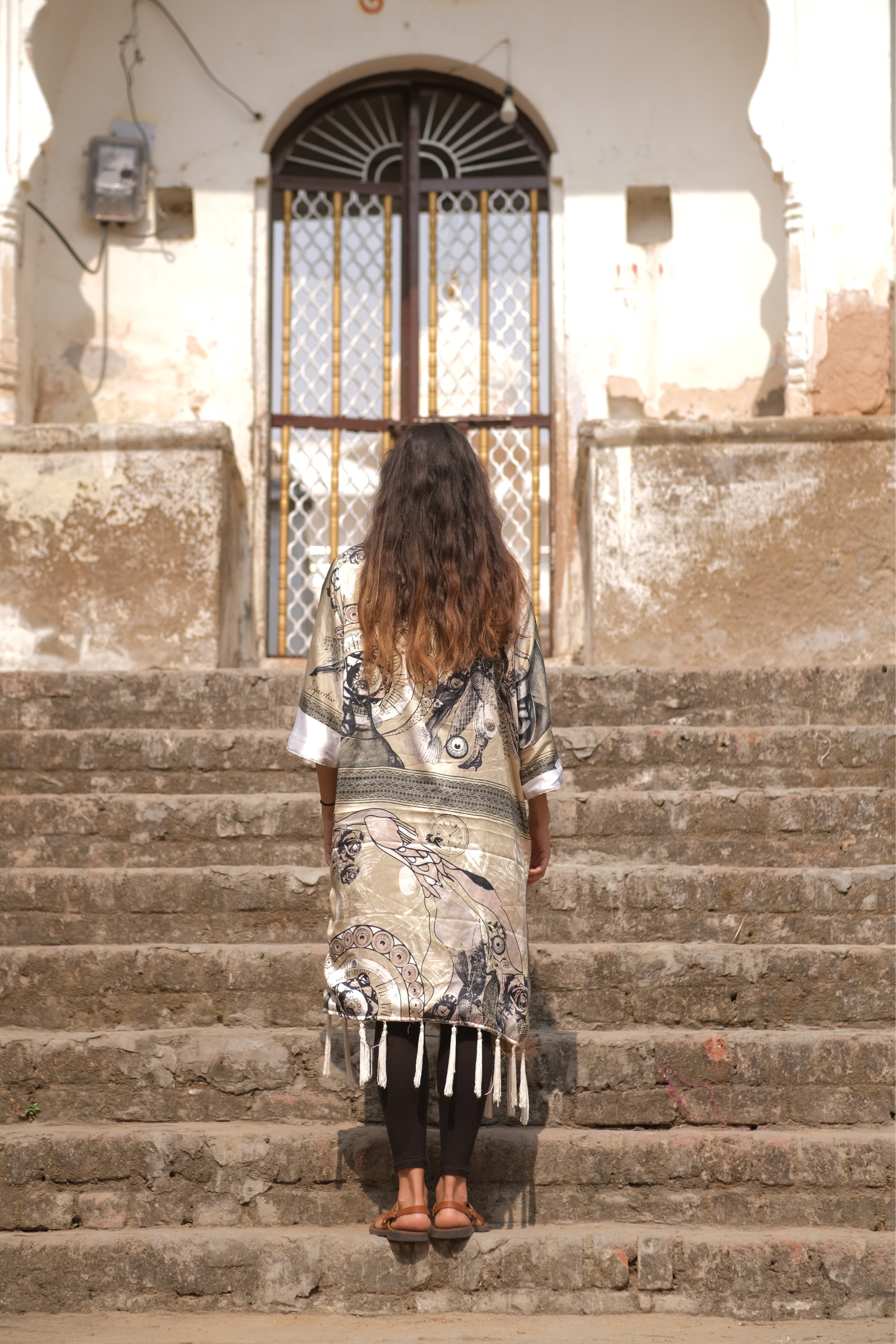 Velvet Kimono - Royal Pearl