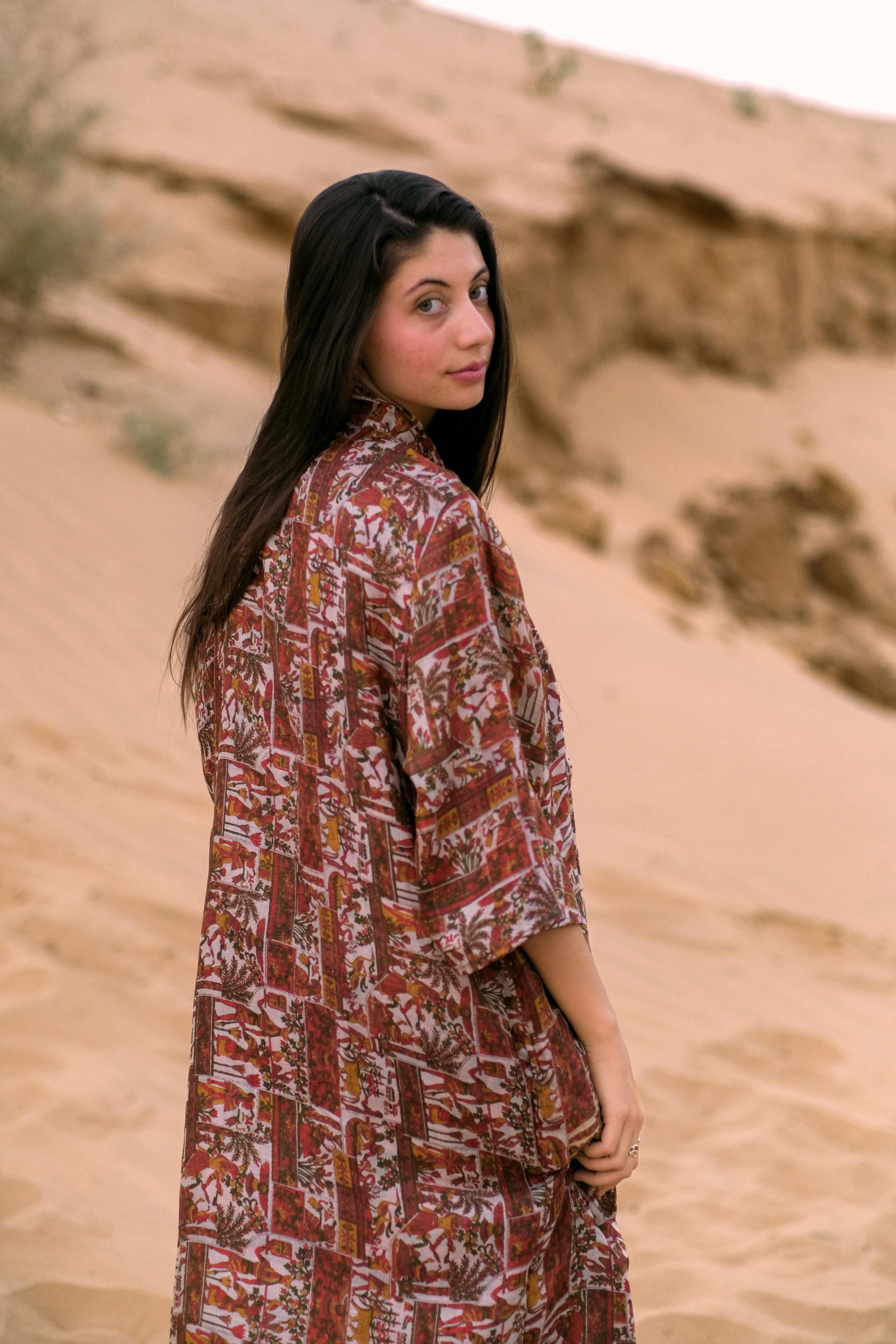 Reversible Saree Kimono Dune