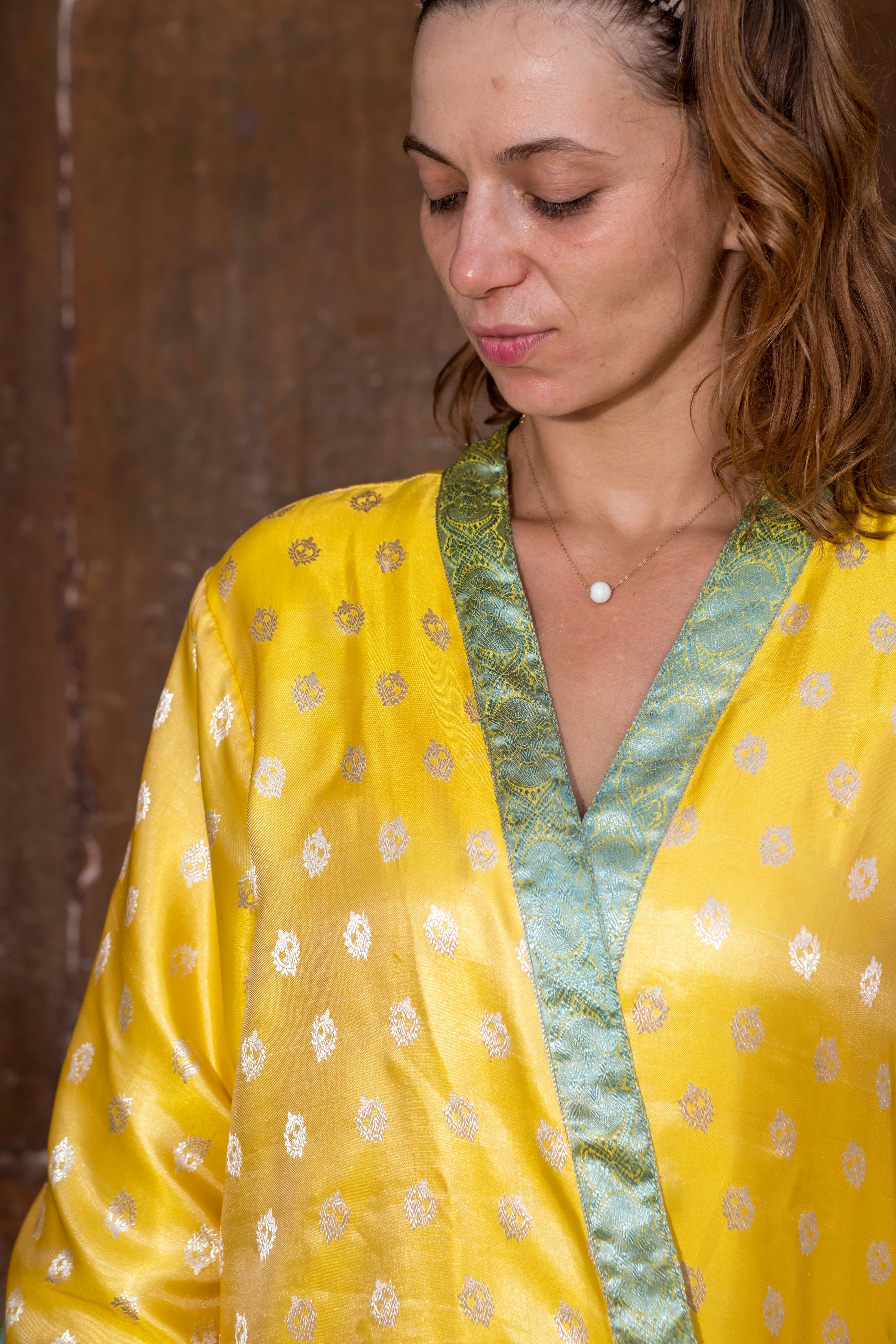 Sun Silk Saree Kimono