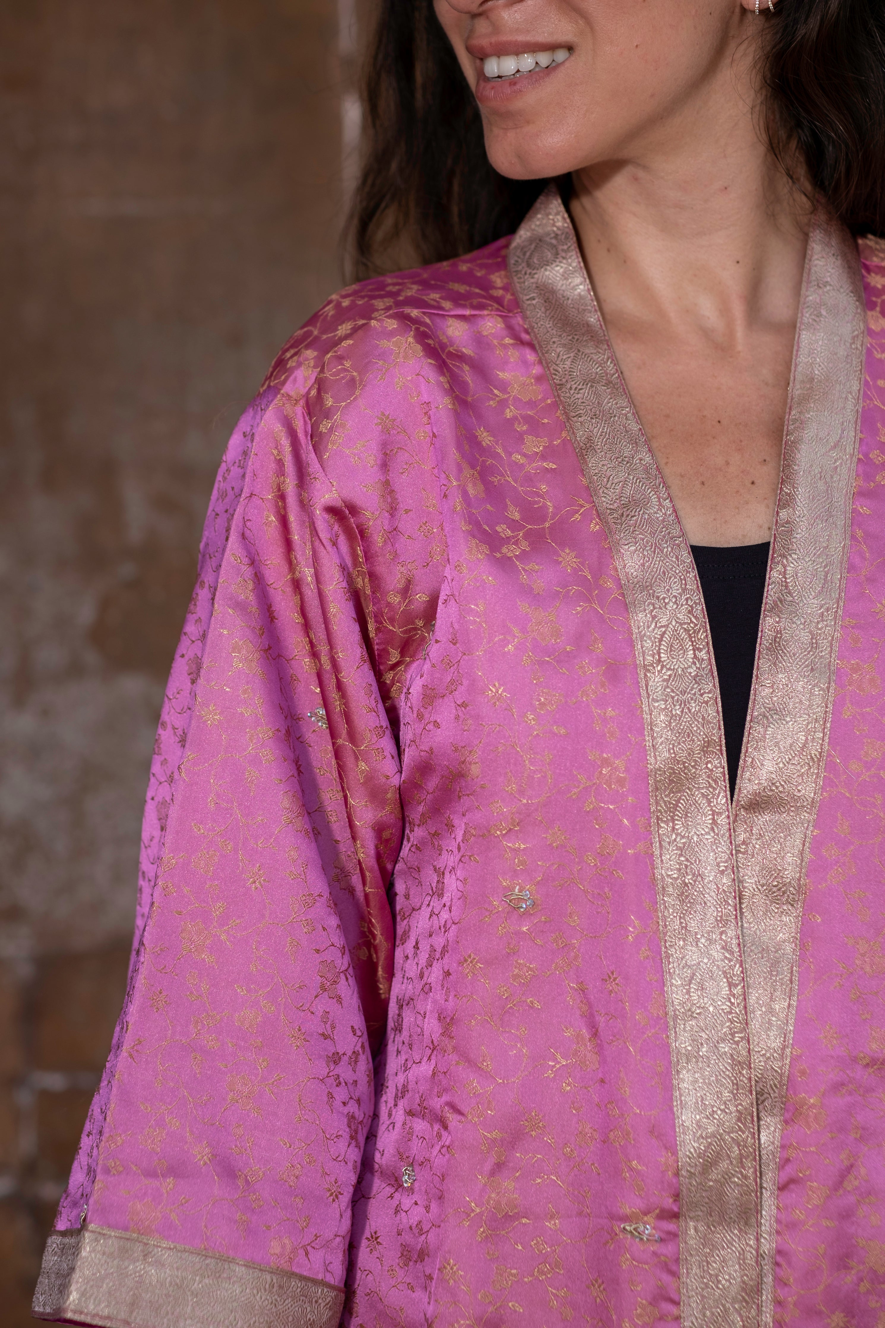 Aphrodite Silk Saree Kimono