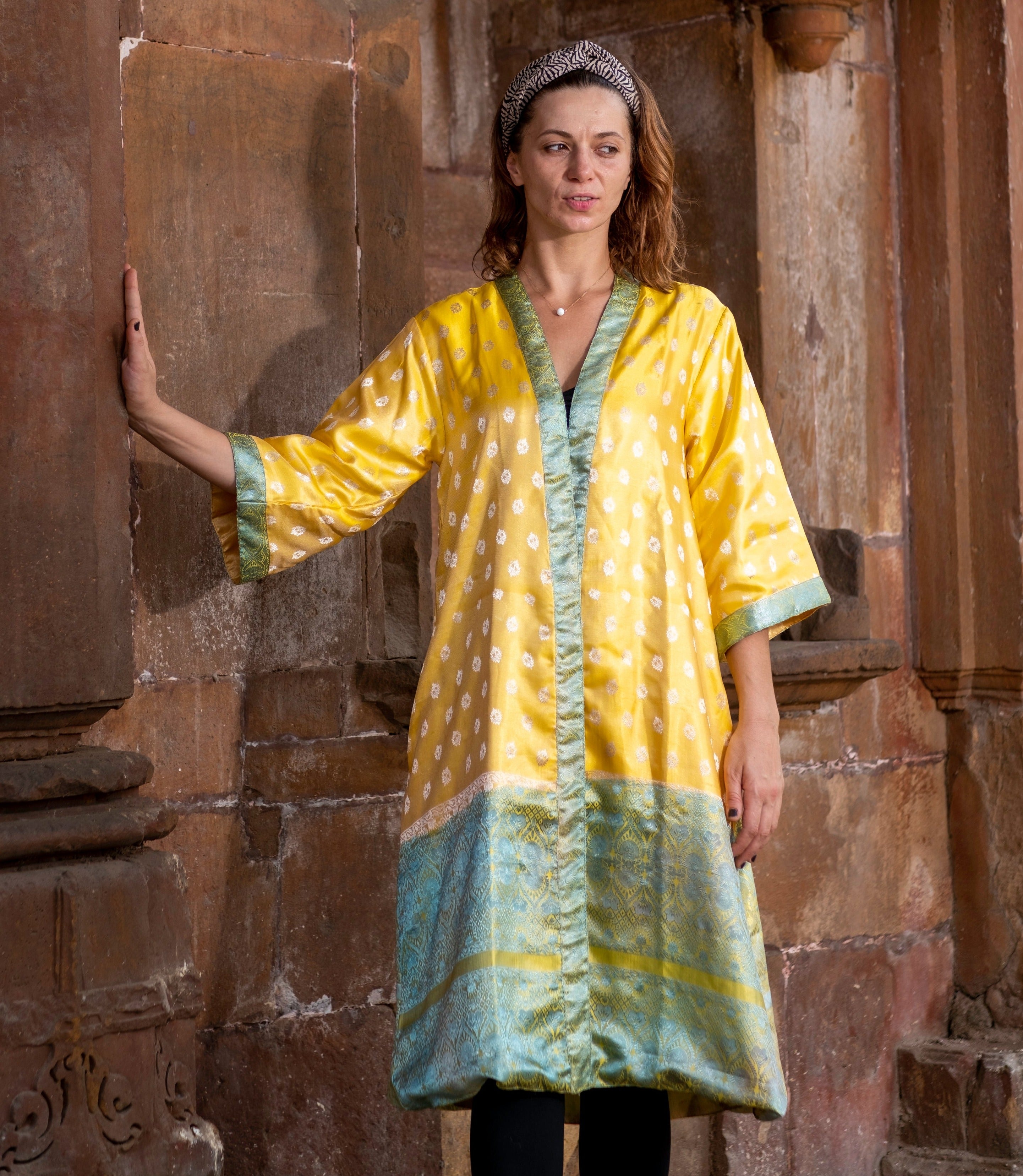 Sun Silk Saree Kimono