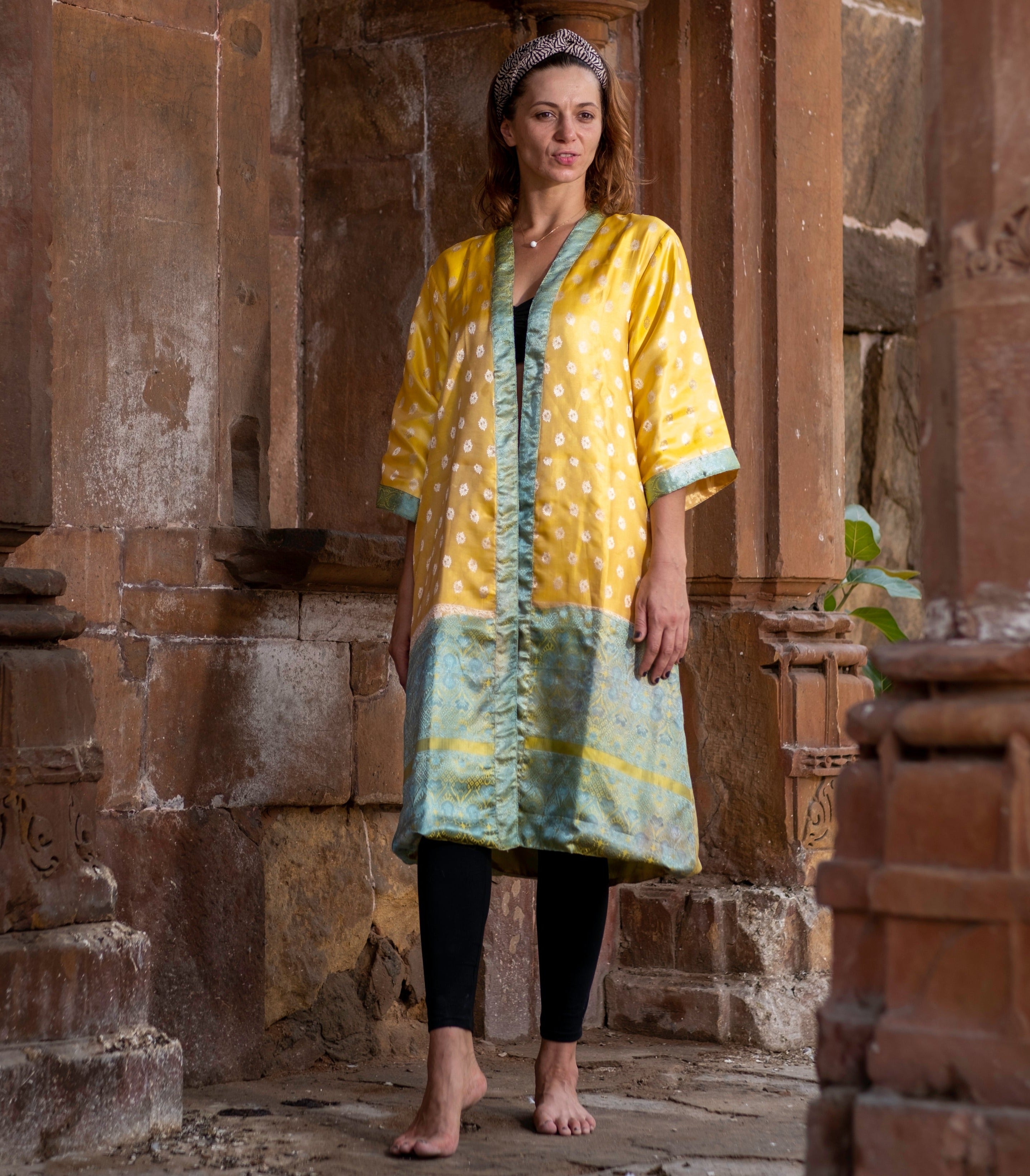 Sun Silk Saree Kimono